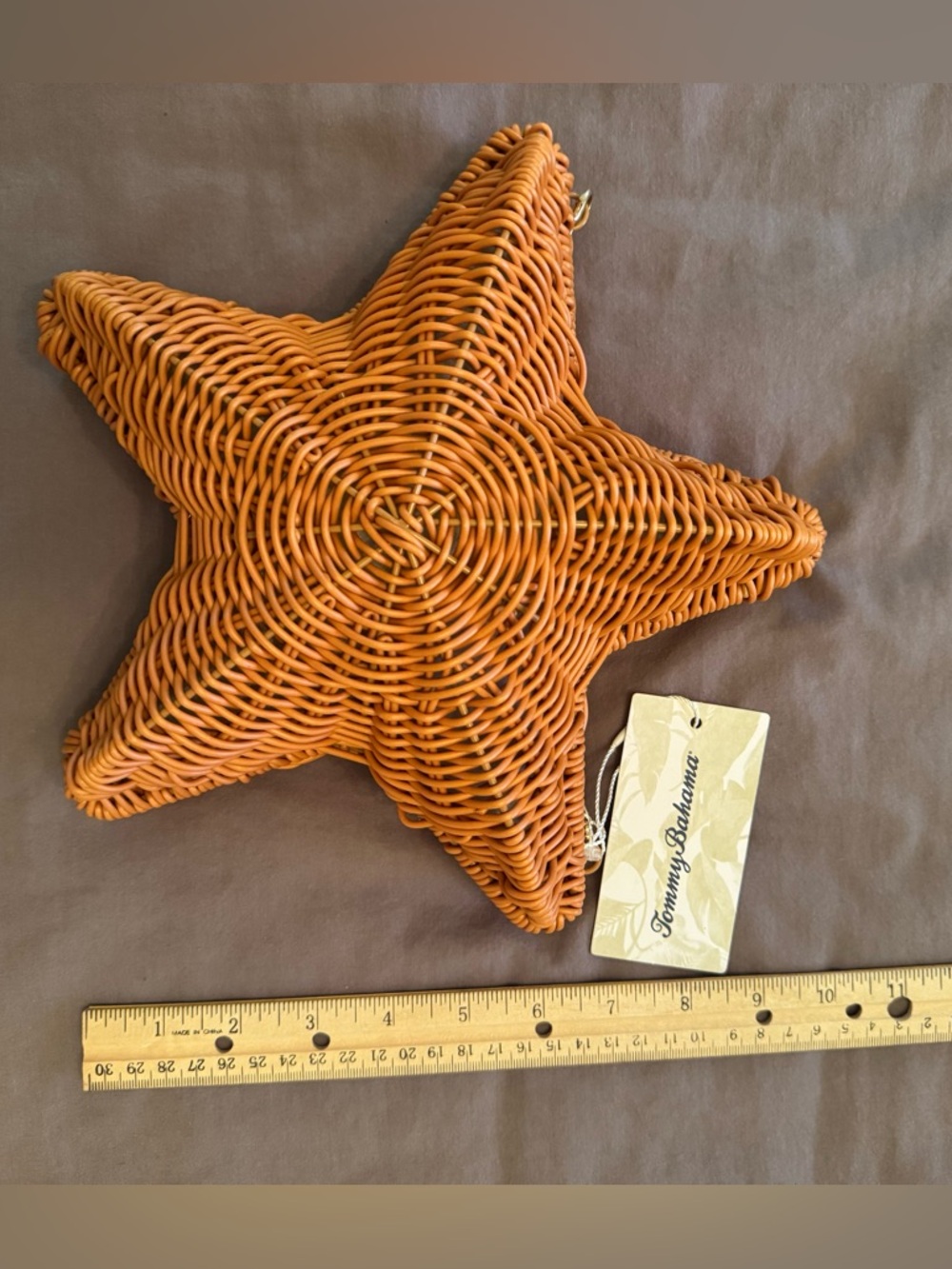 NEW NWT Viral Tommy Bahama Woven Wicker Starfish Crossbody Bag Clutch Purse Star - Picture 9 of 9